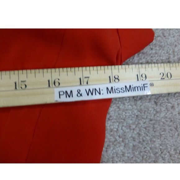 Guess by Marciano Silk Red Short Sleeves with Belt Top (Faint spots at fabric) - Picture 10 of 11